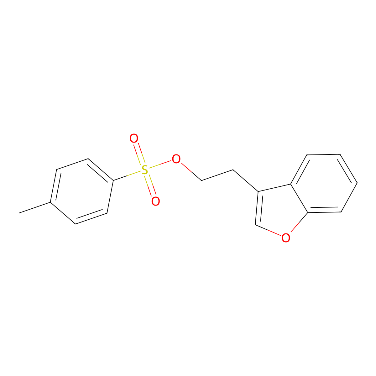 2-(1-Benzofuran-3-yl)ethyl 4-methylbenzenesulfonate molecular structure, CAS 26278-25-1