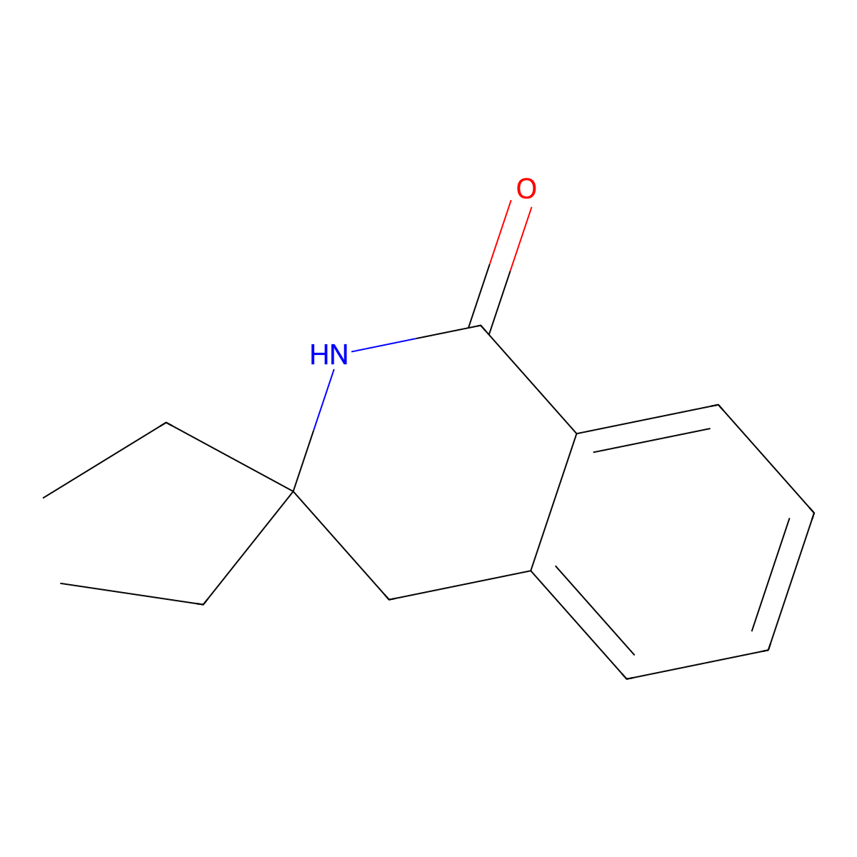 3,3-Diethyl-3,4-dihydro-1(2H)-isoquinolinone molecular structure, CAS 26278-66-0