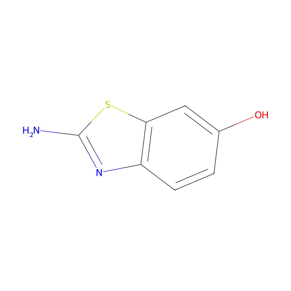 2-Amino-6-benzothiazolol molecular structure, CAS 26278-79-5
