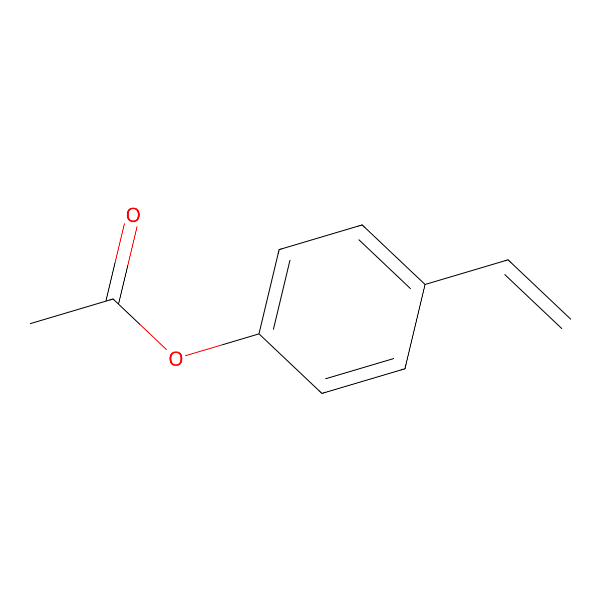4-Ethenylphenyl acetate molecular structure, CAS 2628-16-2