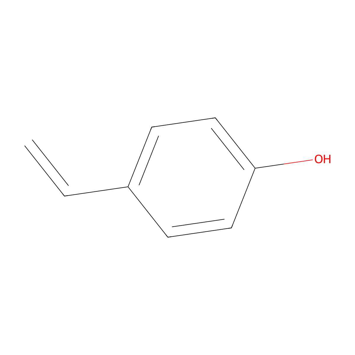 4-Vinylphenol molecular structure, CAS 2628-17-3