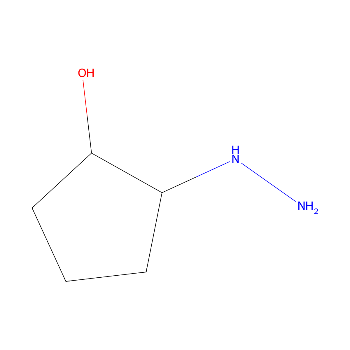 trans-2-Hydrazinocyclopentanol molecular structure, CAS 26280-49-9