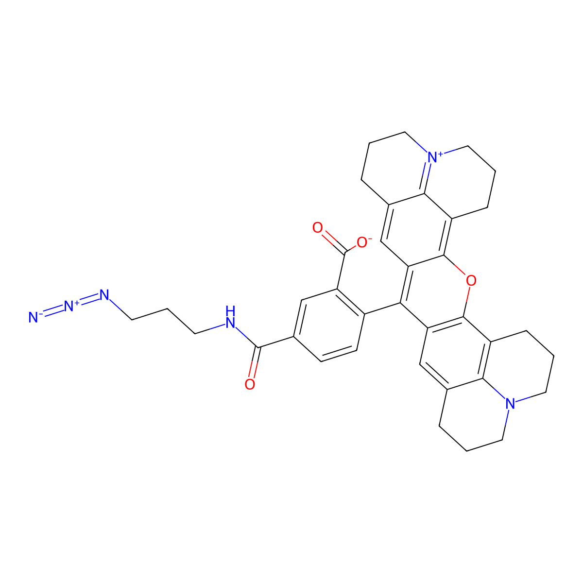 ROX azide, 5-isomer molecular structure, CAS 2628213-67-0