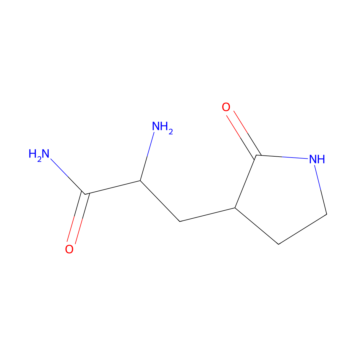 (S)-2-Amino-3-((S)-2-oxopyrrolidin-3-yl)propanamide molecular structure, CAS 2628280-47-5