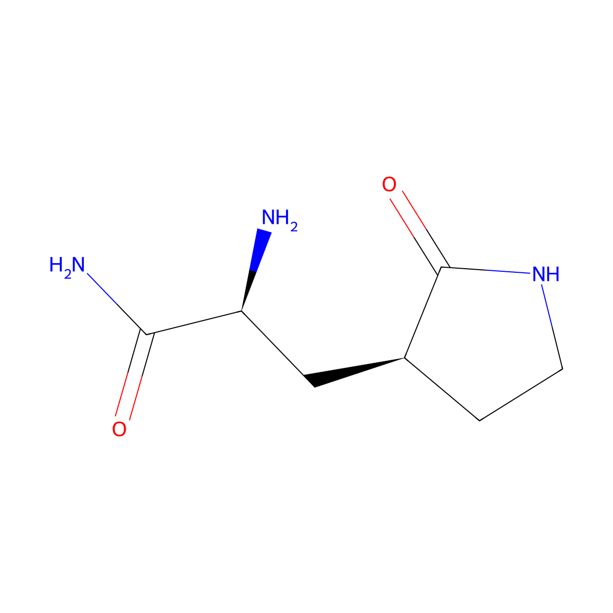 (S)-2-Amino-3-((S)-2-oxopyrrolidin-3-yl)propanamide molecular structure, CAS 2628280-47-5