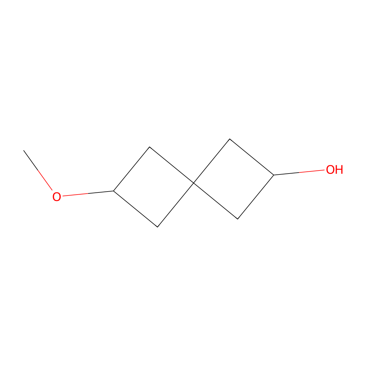 6-Methoxyspiro[3.3]heptan-2-ol molecular structure, CAS 2628345-83-3