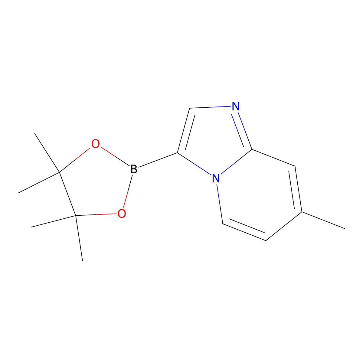 7-Methyl-3-(4,4,5,5-tetramethyl-1,3,2-dioxaborolan-2-YL)imidazo[1,2-A]pyridine molecular structure, CAS 2628351-43-7
