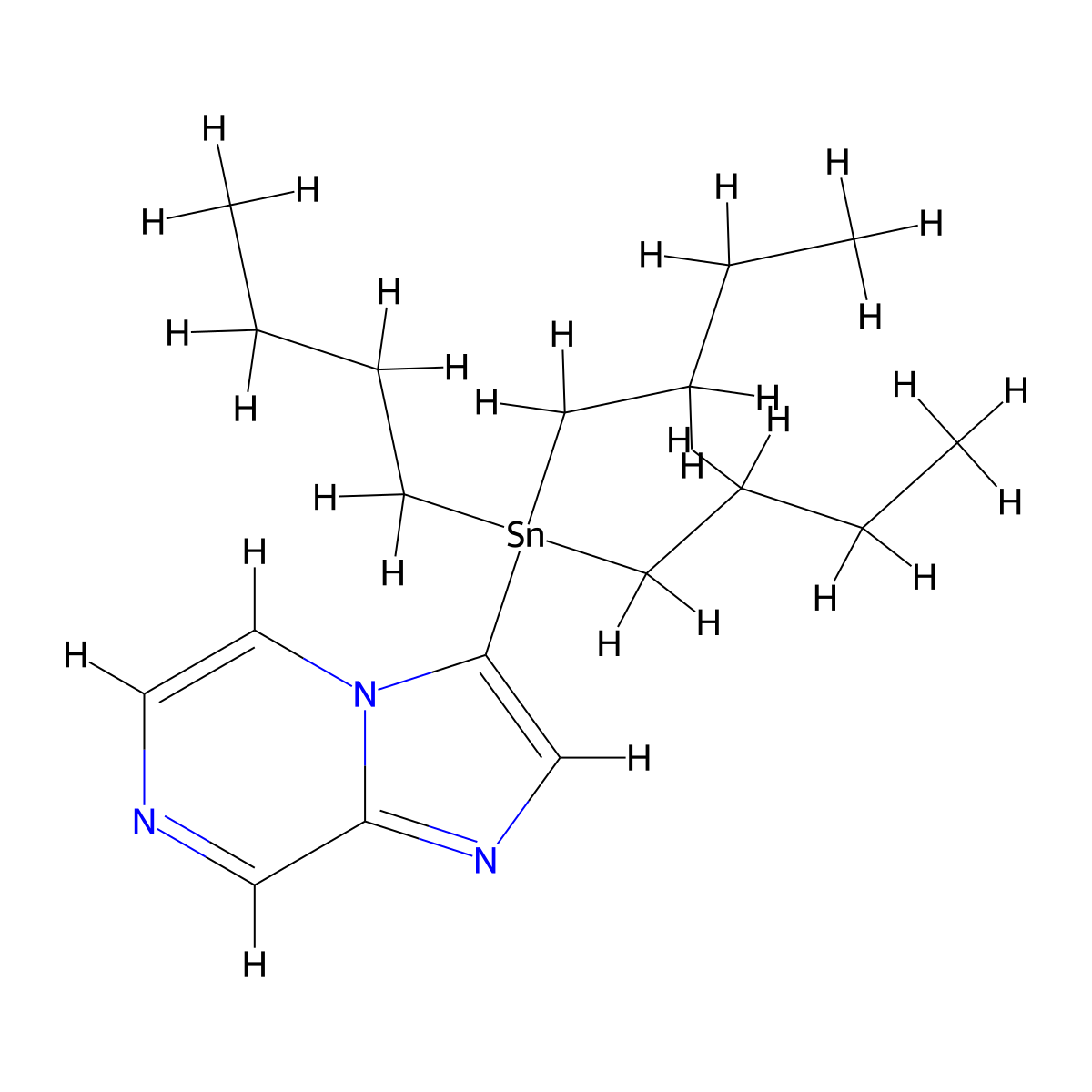 3-(Tributylstannyl)imidazo[1,2-A]pyrazine molecular structure, CAS 2628351-70-0