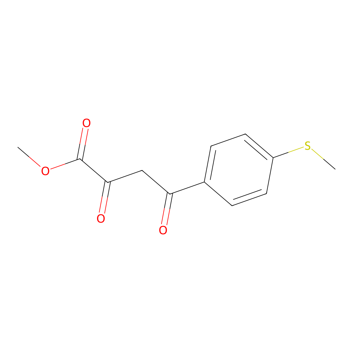 Methyl 4-(4-(methylthio)phenyl)-2,4-dioxobutanoate molecular structure, CAS 262851-25-2