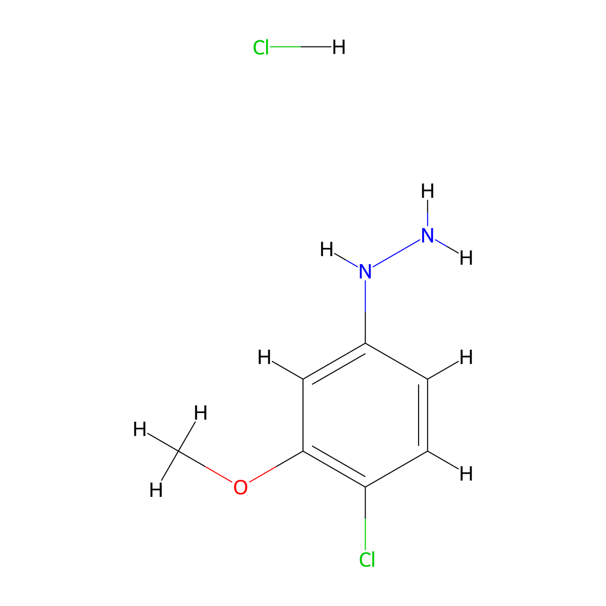 (4-Chloro-3-methoxyphenyl)hydrazine hydrochloride molecular structure, CAS 262851-26-3