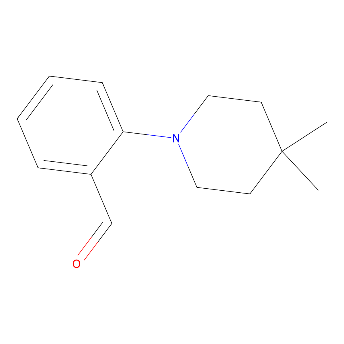 2-(4,4-Dimethyl-1-piperidinyl)benzaldehyde molecular structure, CAS 262860-99-1