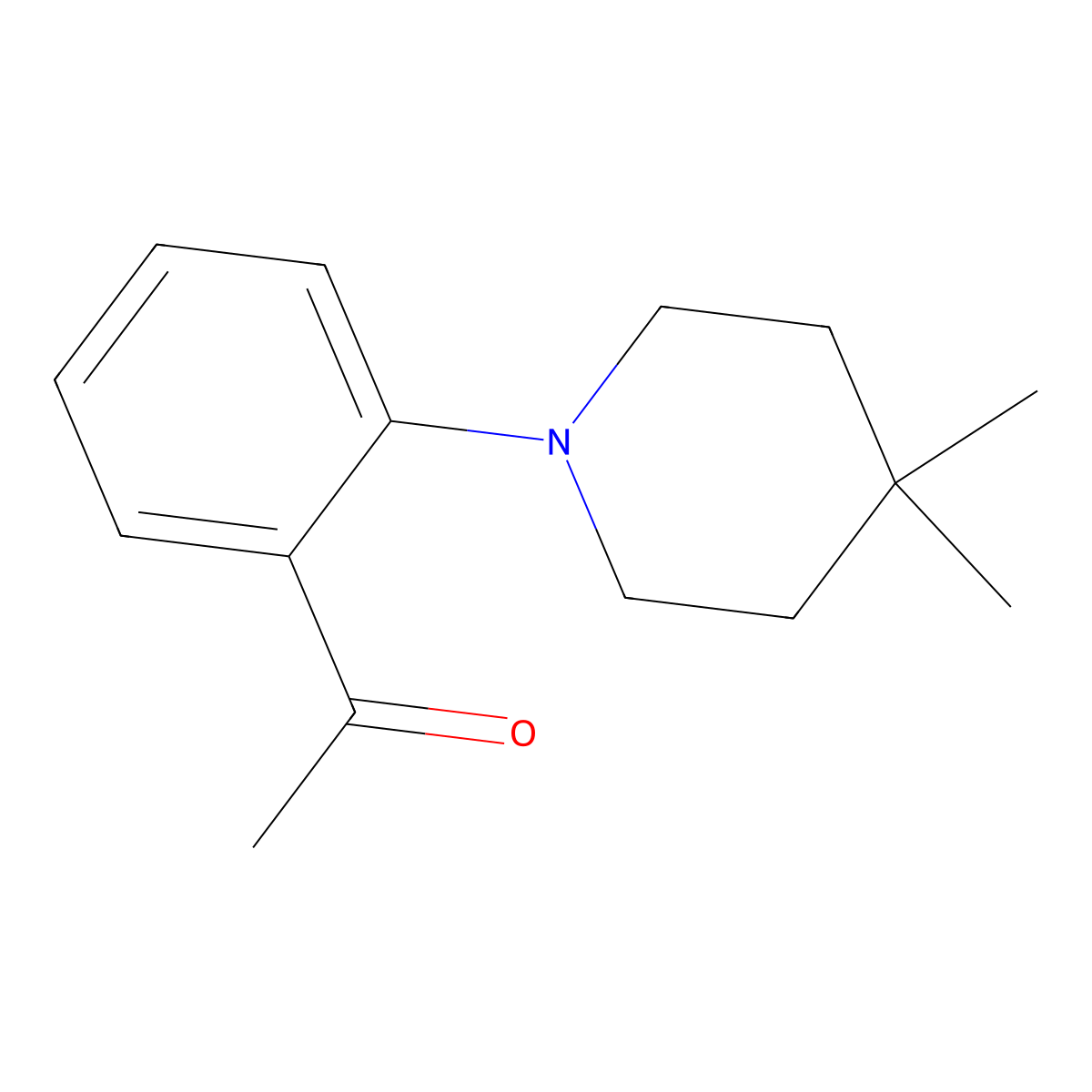 2'-(4,4-Dimethyl-1-piperidinyl)acetophenone molecular structure, CAS 262861-04-1