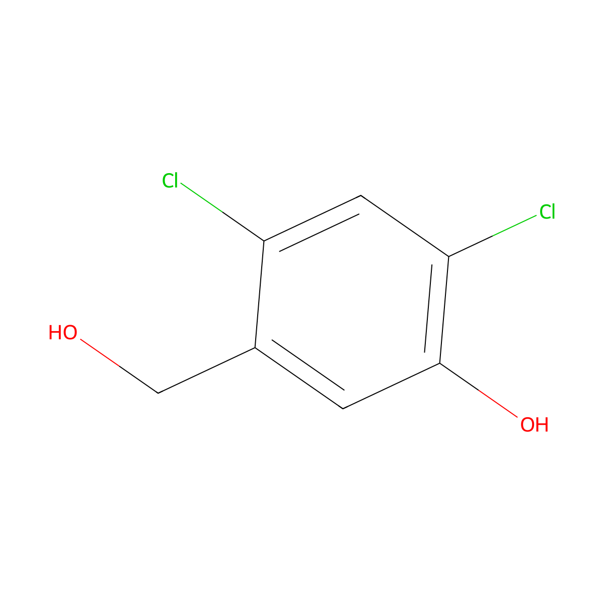 2,4-Dichloro-5-(hydroxymethyl)phenol molecular structure, CAS 262861-55-2