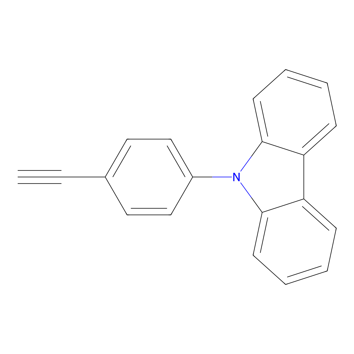 9-(4-Ethynylphenyl)carbazole molecular structure, CAS 262861-81-4