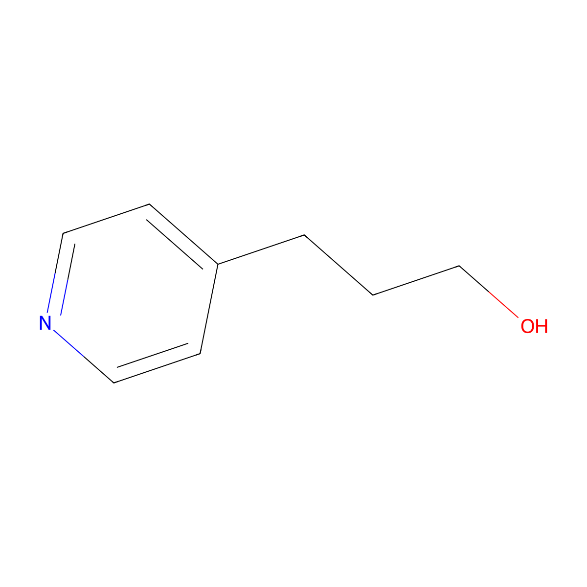 4-Pyridinepropanol molecular structure, CAS 2629-72-3