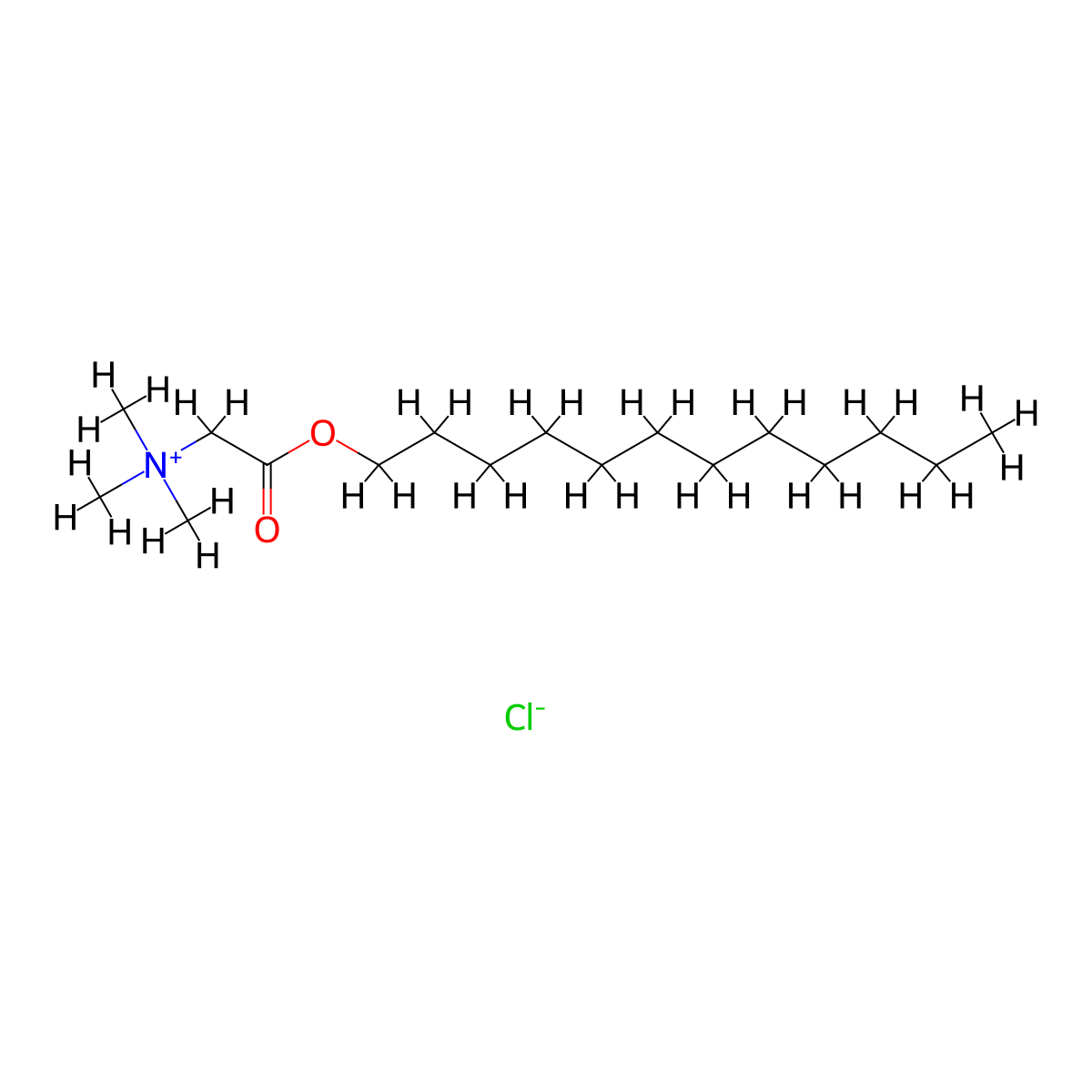 Ethanaminium, 2-(dodecyloxy)-N,N,N-trimethyl-2-oxo-, chloride (1:1) molecular structure, CAS 2629-75-6