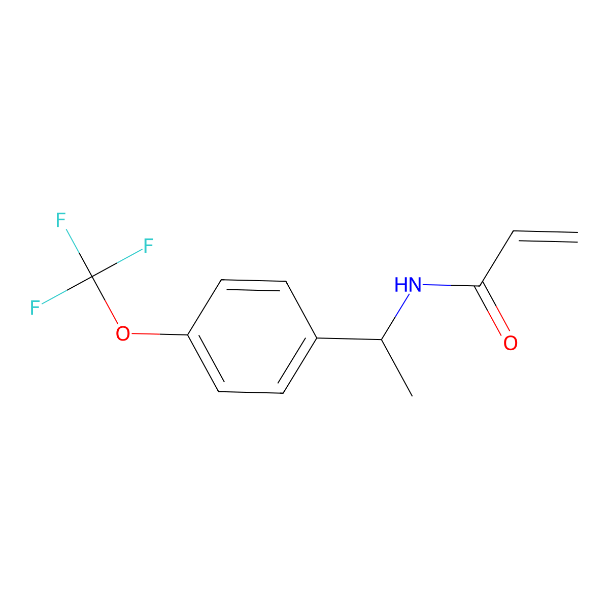 (S)-N-(1-(4-(Trifluoromethoxy)phenyl)ethyl)acrylamide molecular structure, CAS 2629177-45-1