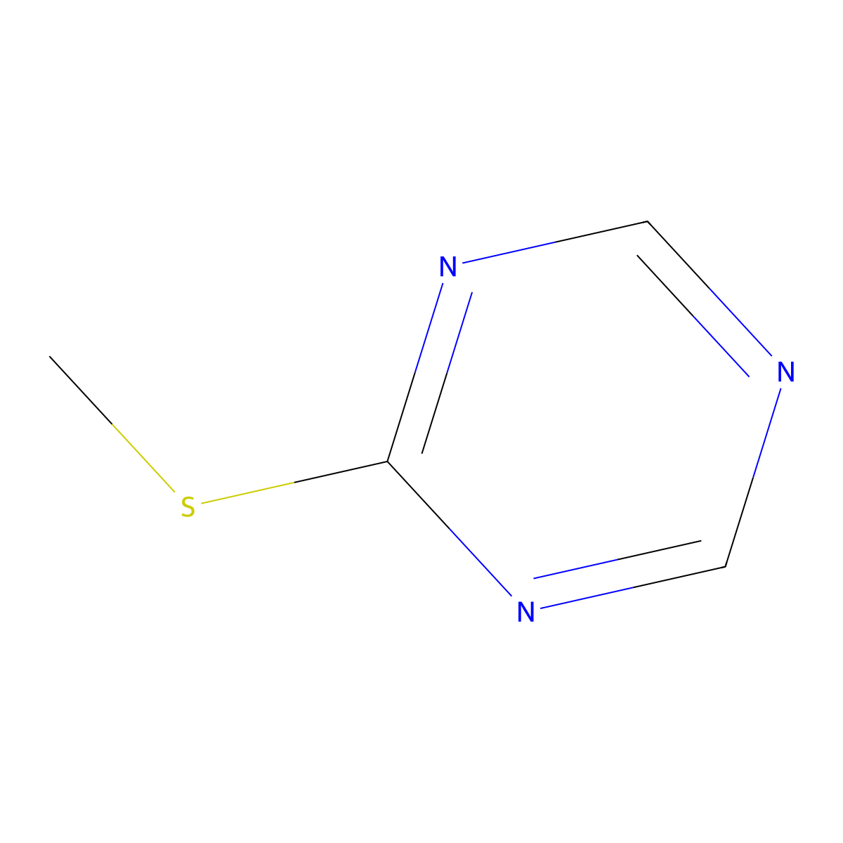 2-(Methylthio)-1,3,5-triazine molecular structure, CAS 26292-91-1
