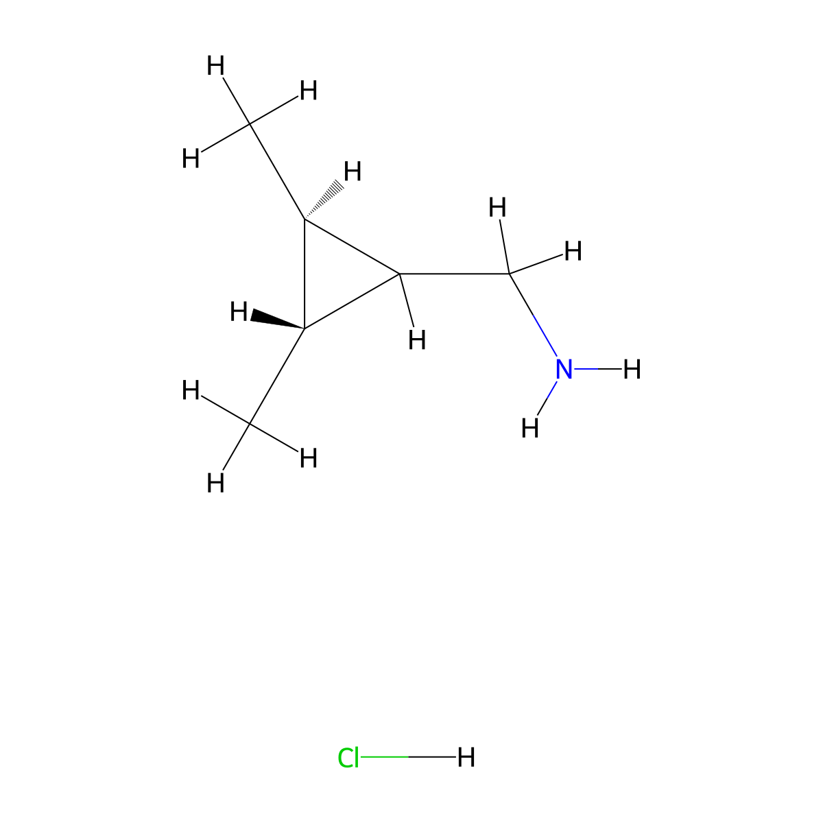 rac-[(2R,3R)-2,3-dimethylcyclopropyl]methanaminehydrochloride molecular structure, CAS 2629224-48-0