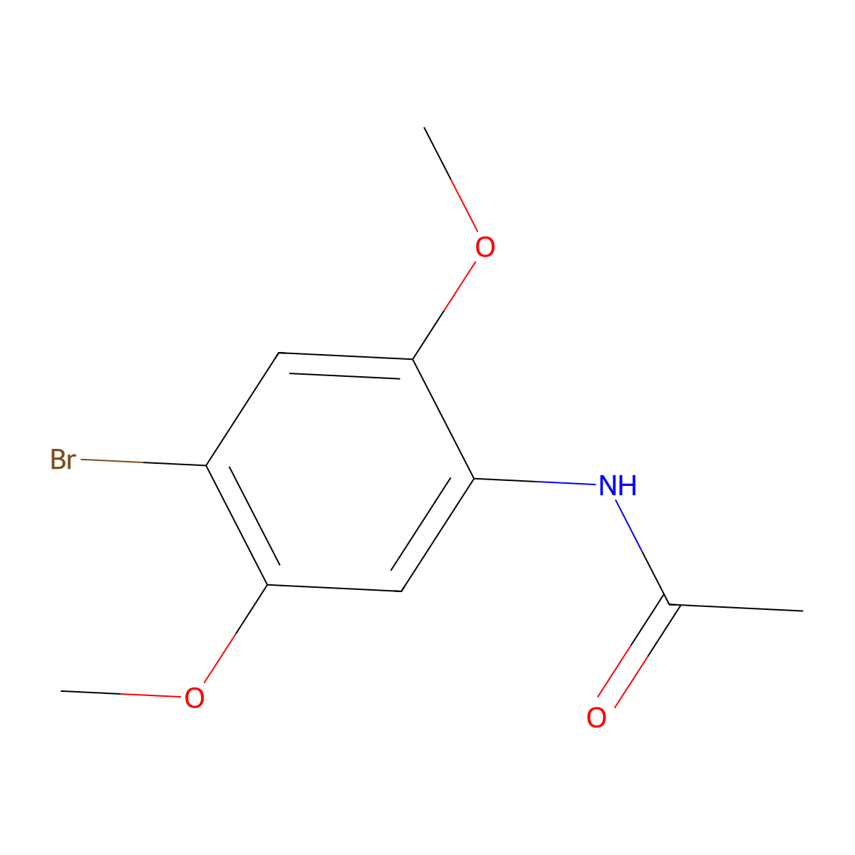 N-(4-bromo-2,5-dimethoxyphenyl)acetamide molecular structure, CAS 26293-90-3
