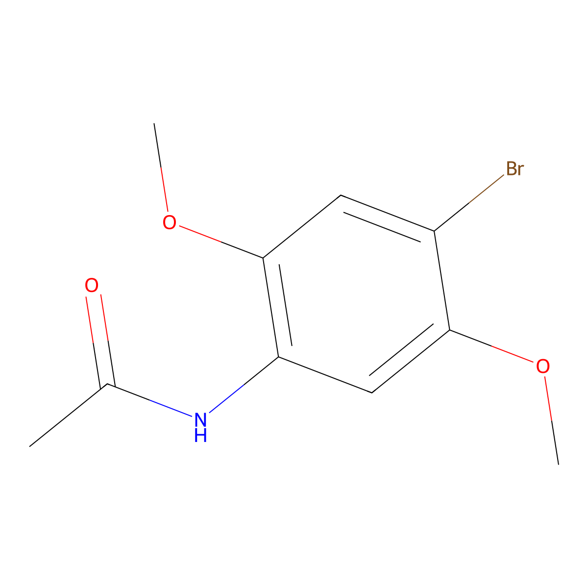 N-(4-bromo-2,5-dimethoxyphenyl)acetamide molecular structure, CAS 26293-90-3