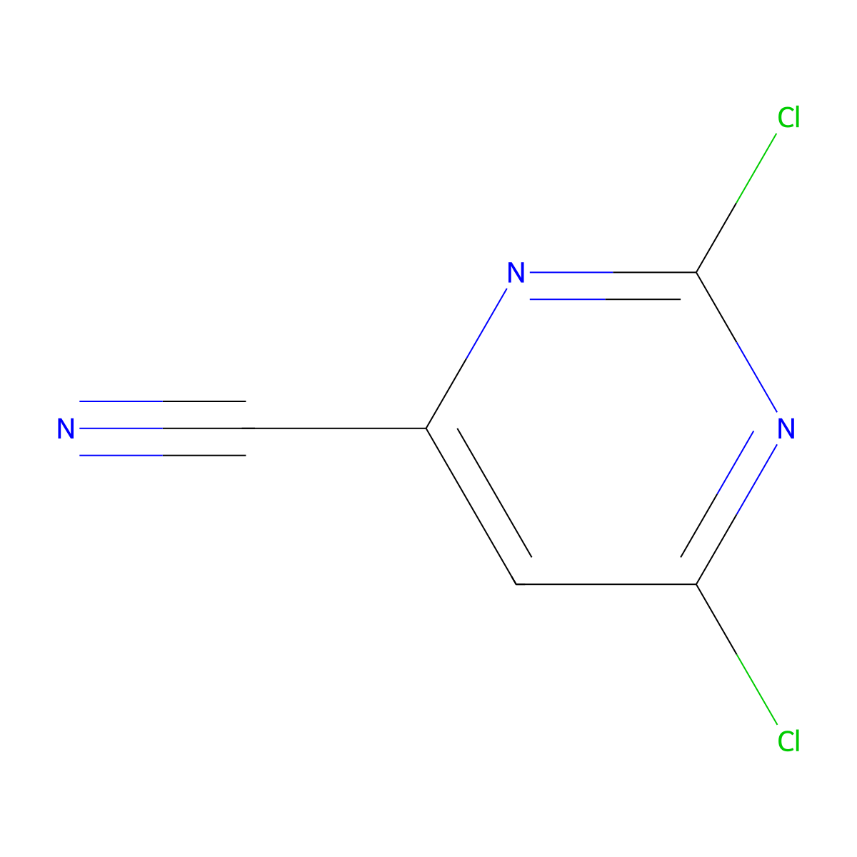 2,6-Dichloropyrimidine-4-carbonitrile molecular structure, CAS 26293-93-6