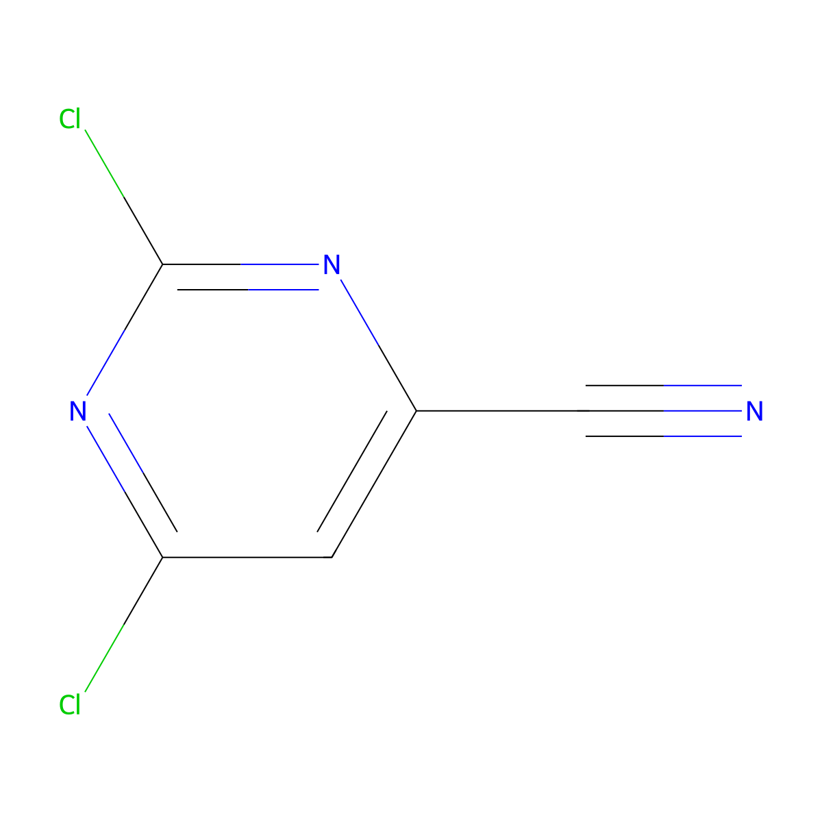2,6-Dichloropyrimidine-4-carbonitrile molecular structure, CAS 26293-93-6