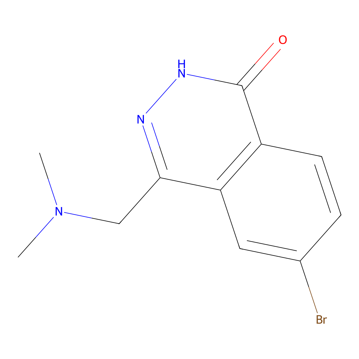6-Bromo-4-((dimethylamino)methyl)phthalazin-1(2H)-one molecular structure, CAS 2629316-07-8