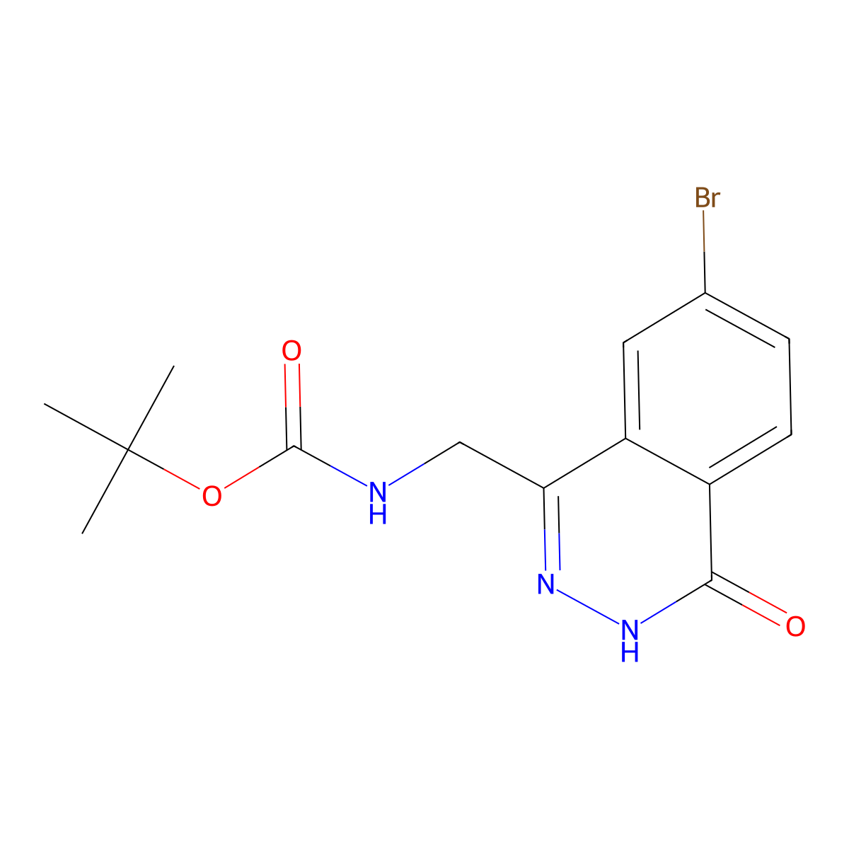 Tert-butyl ((7-bromo-4-oxo-3,4-dihydrophthalazin-1-YL)methyl)carbamate molecular structure, CAS 2629316-12-5