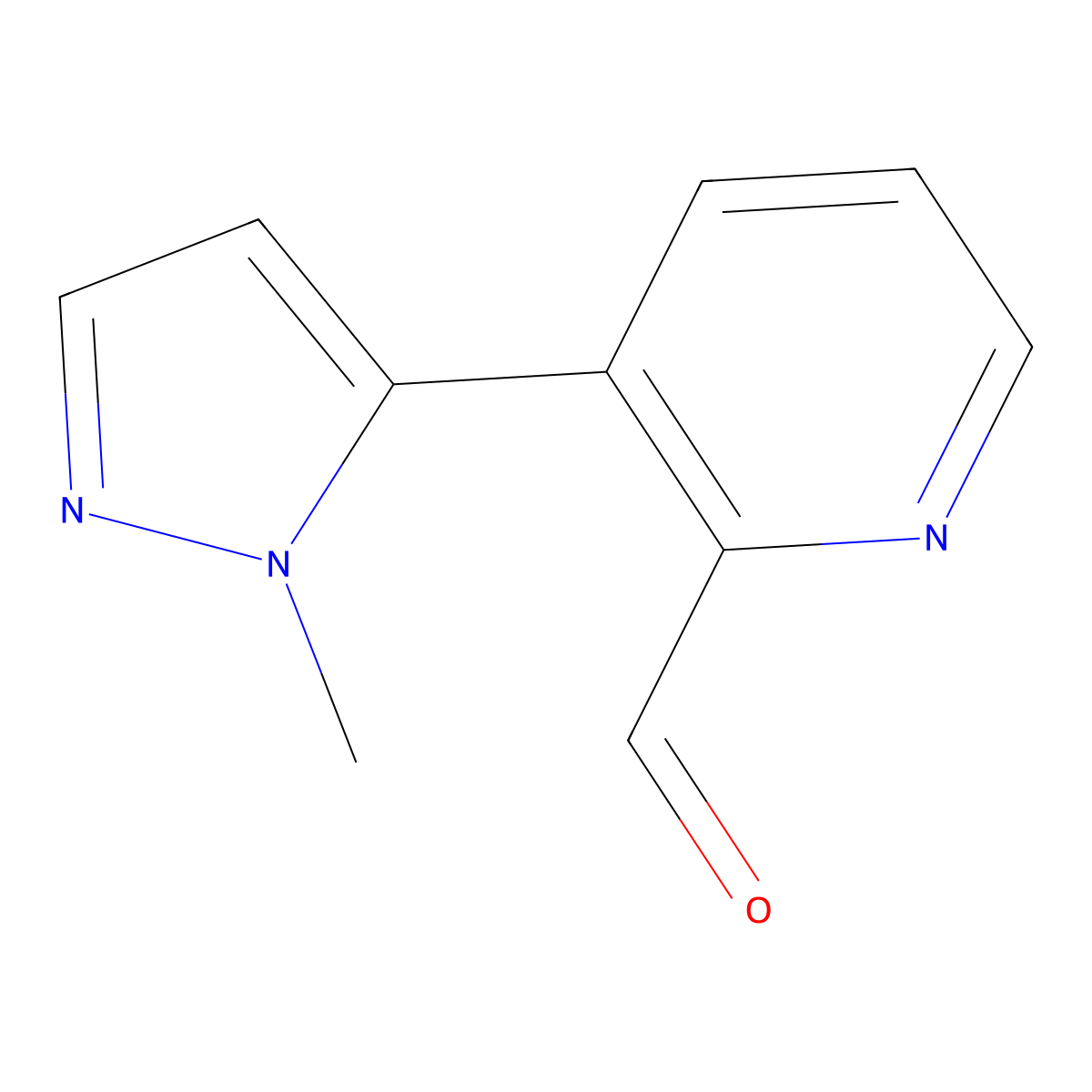 3-(1-Methyl-1H-pyrazol-5-yl)picolinaldehyde molecular structure, CAS 2629318-55-2