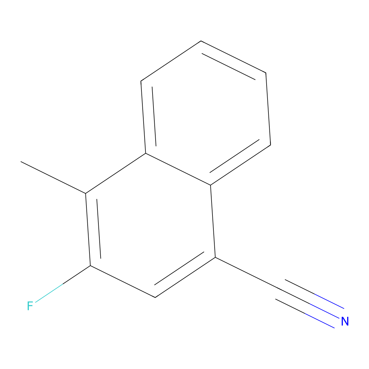 3-Fluoro-4-methyl-1-naphthonitrile molecular structure, CAS 2629318-86-9