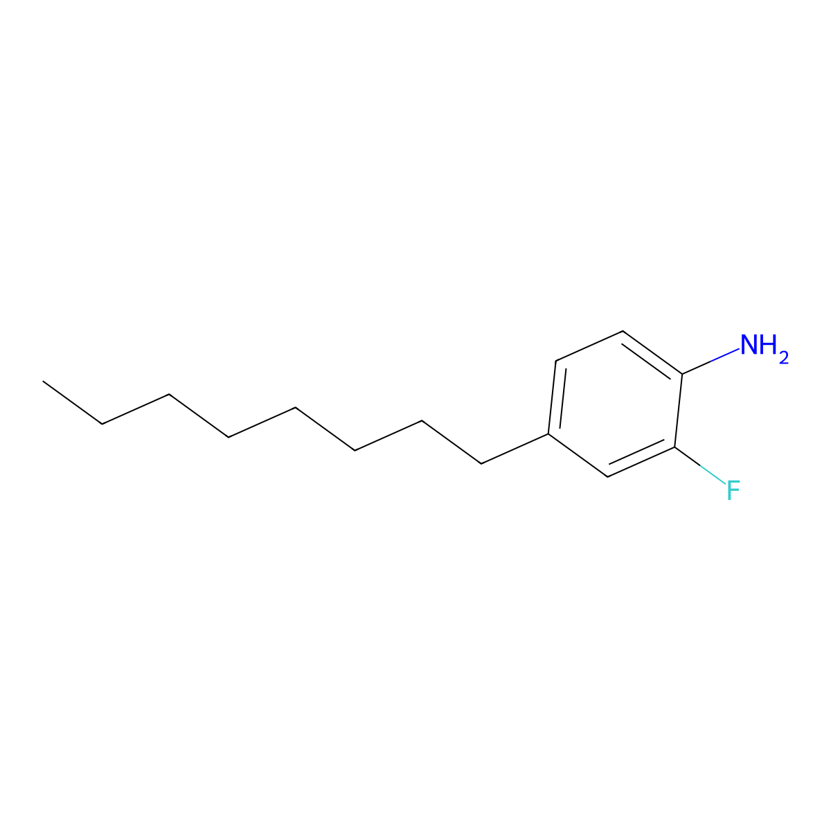 2-Fluoro-4-octylaniline molecular structure, CAS 2629323-67-5