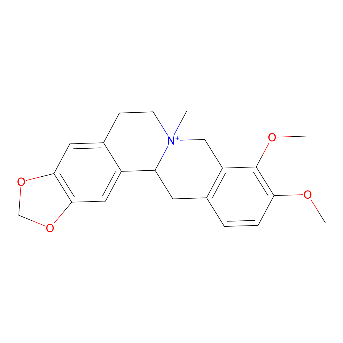 N-methyltetrahydroberberine molecular structure, CAS 26297-11-0