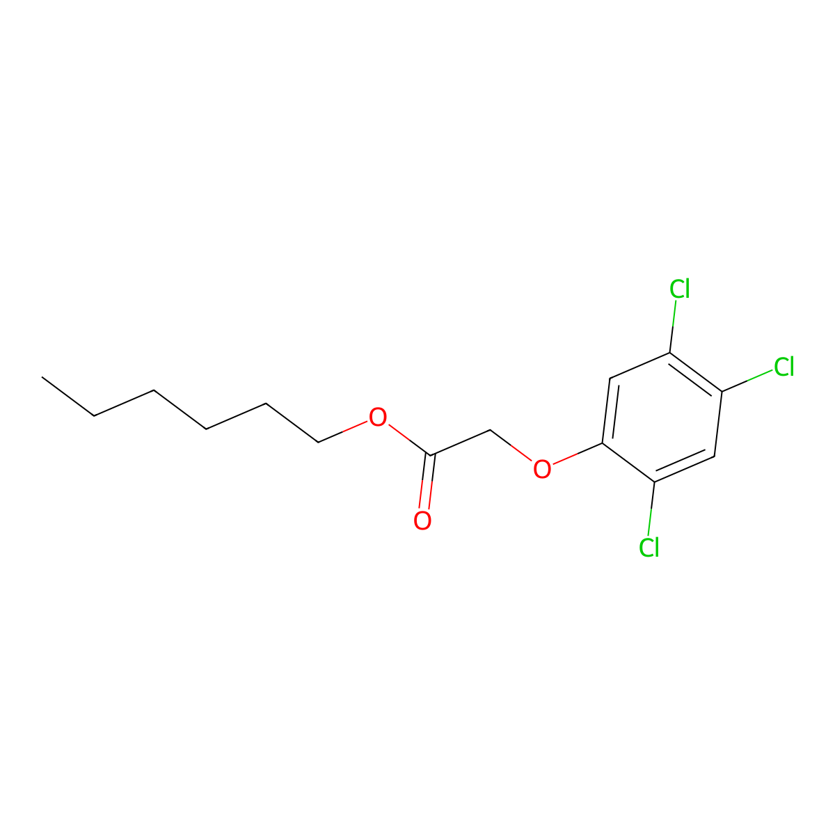Hexyl (2,4,5-trichlorophenoxy)acetate molecular structure, CAS 2630-13-9