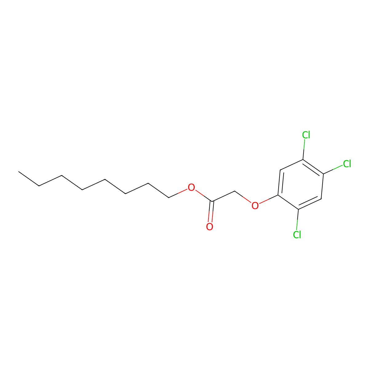 Octyl (2,4,5-trichlorophenoxy)acetate molecular structure, CAS 2630-15-1
