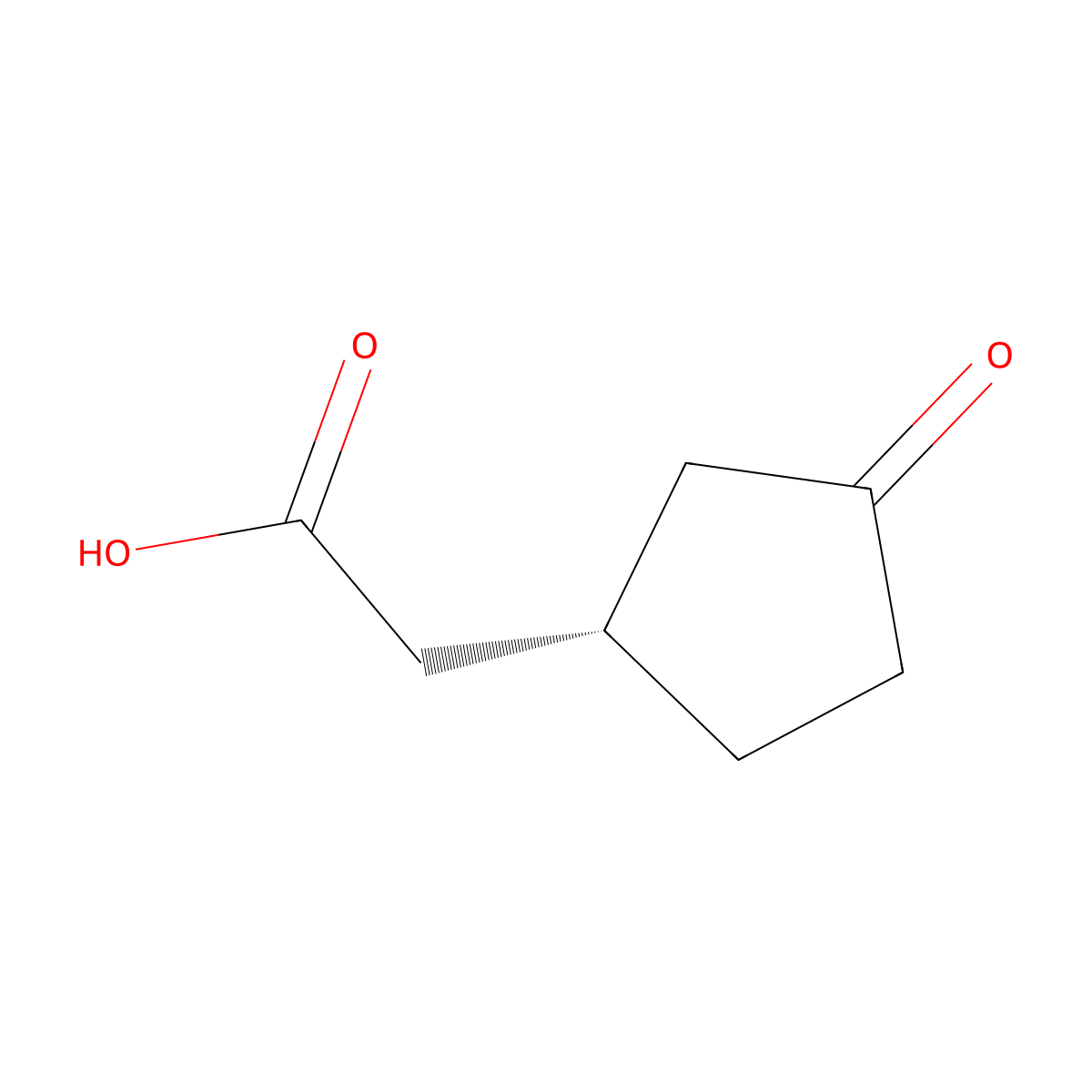 (S)-2-(3-Oxocyclopentyl)acetic acid molecular structure, CAS 2630-37-7