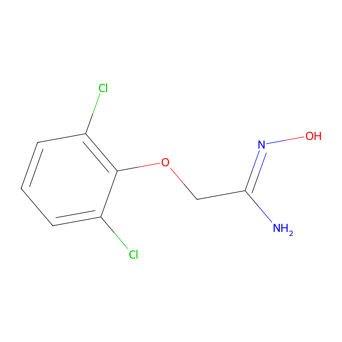 2-(2,6-dichlorophenoxy)-N'-hydroxyethanimidamide molecular structure, CAS 263016-05-3