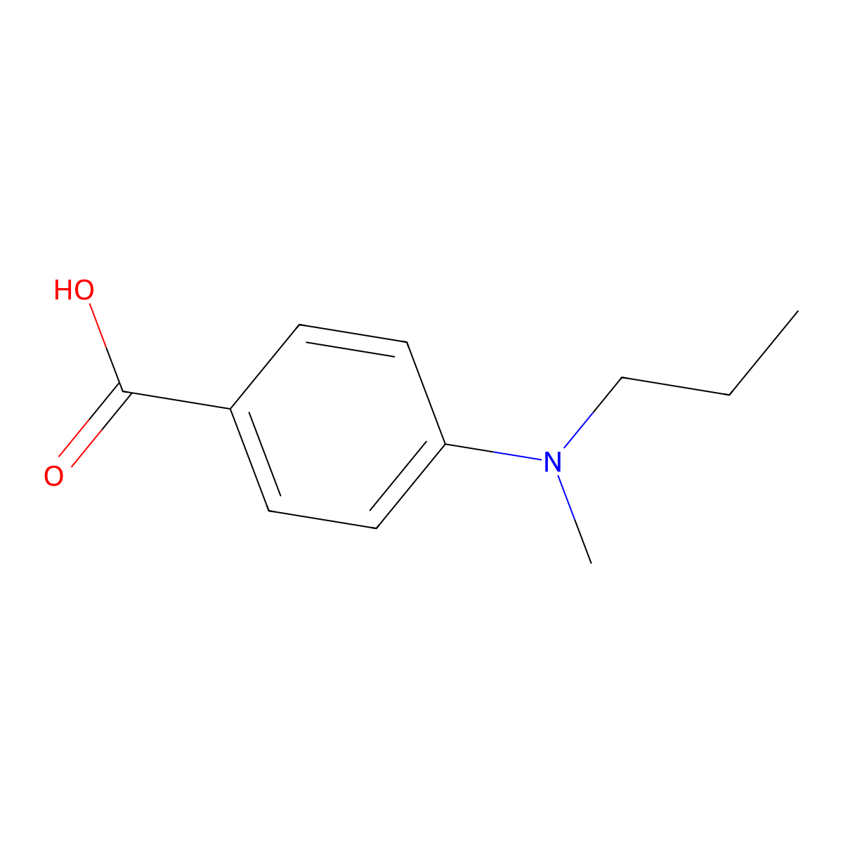 4-[Methyl(propyl)amino]benzoic acid molecular structure, CAS 263021-48-3