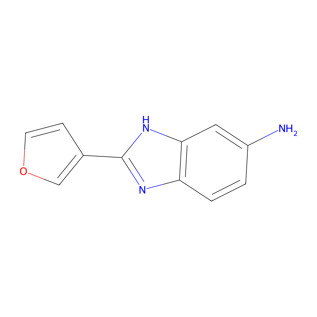 2-(furan-3-yl)-1H-benzo[d]imidazol-5-amine molecular structure, CAS 263022-86-2