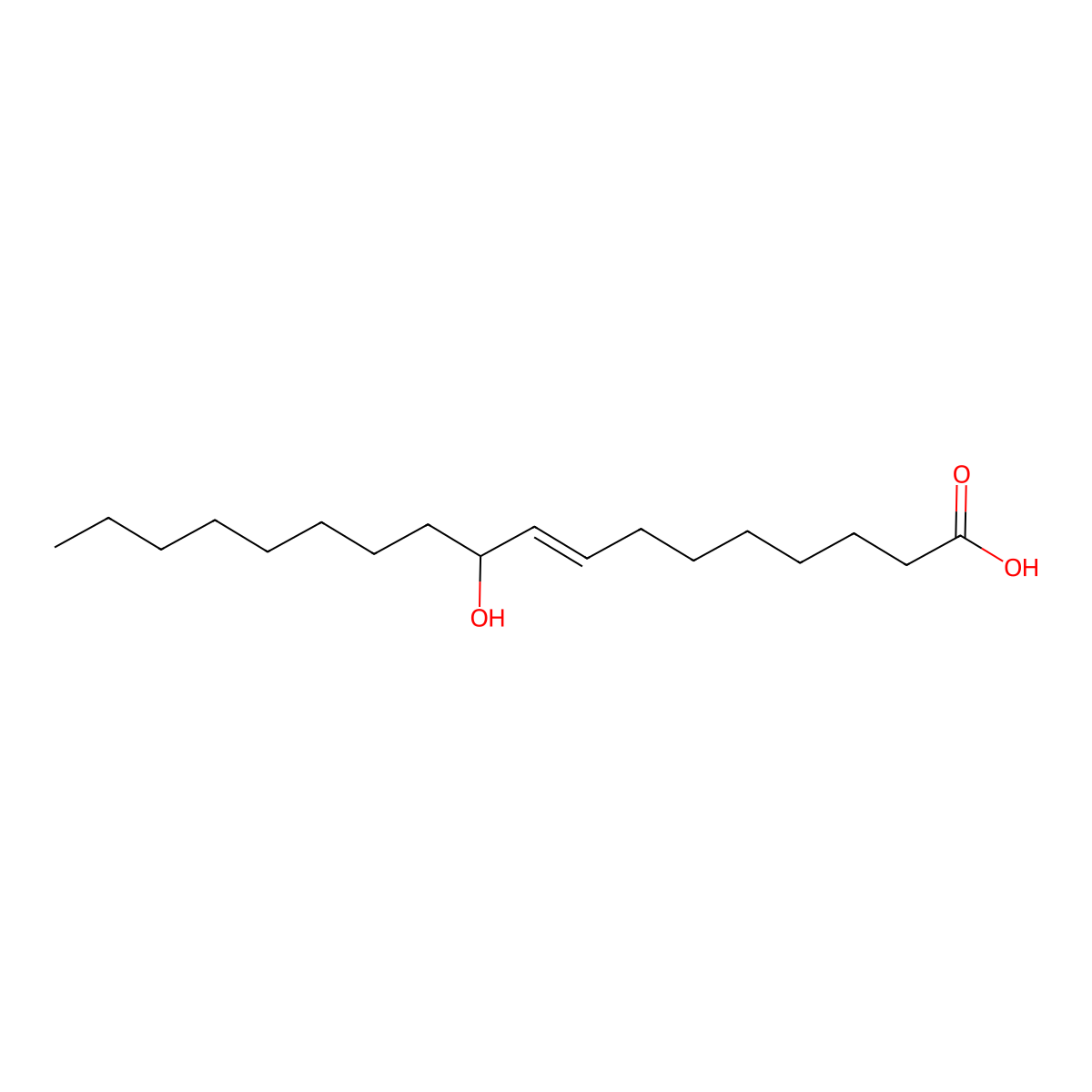 (8E,10S)-10-Hydroxy-8-octadecenoic acid molecular structure, CAS 263023-34-3