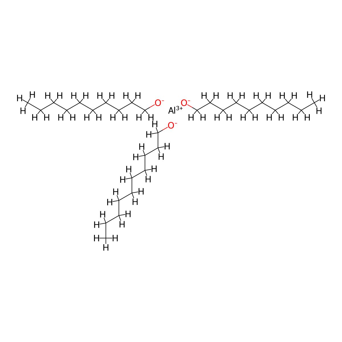 Aluminium tri(decanolate) molecular structure, CAS 26303-54-8