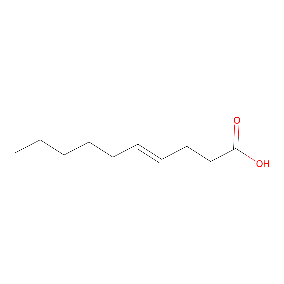 4-Decenoic Acid molecular structure, CAS 26303-90-2