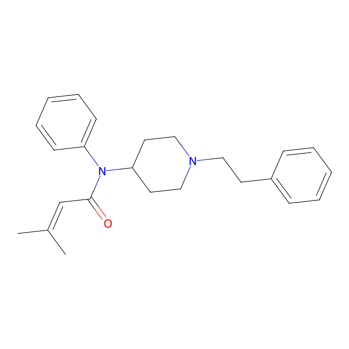 Senecioylfentanyl molecular structure, CAS 2630378-28-6