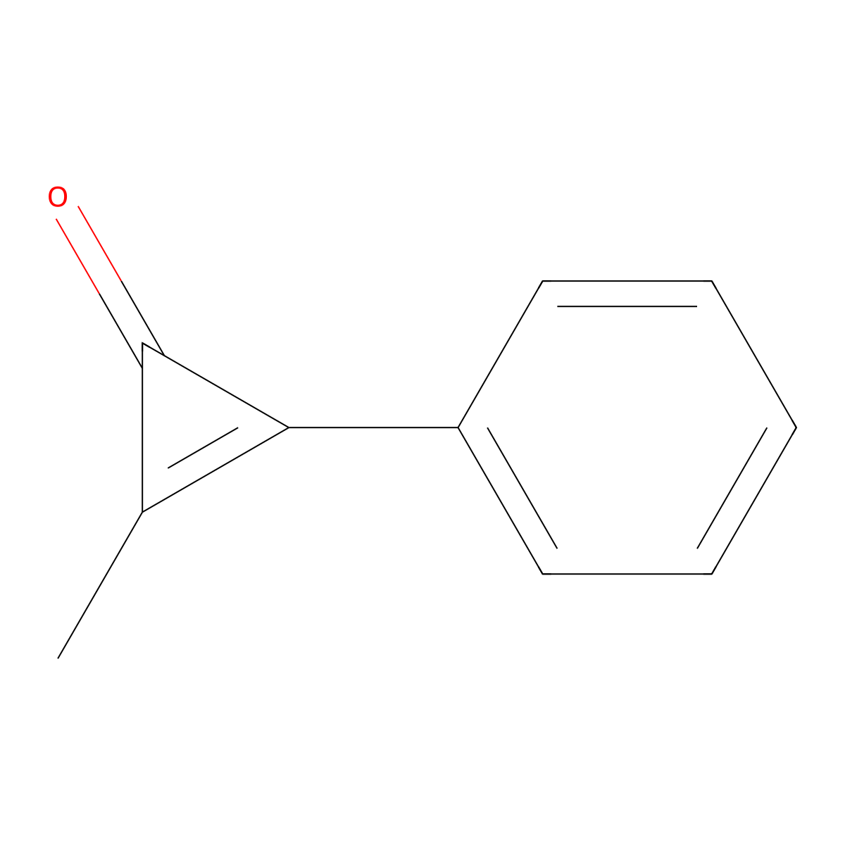 2-Cyclopropen-1-one, 2-methyl-3-phenyl- molecular structure, CAS 26307-30-2