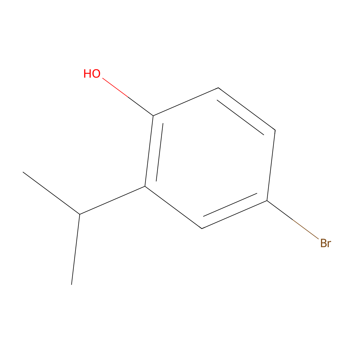 4-Bromo-2-(propan-2-yl)phenol molecular structure, CAS 26307-50-6