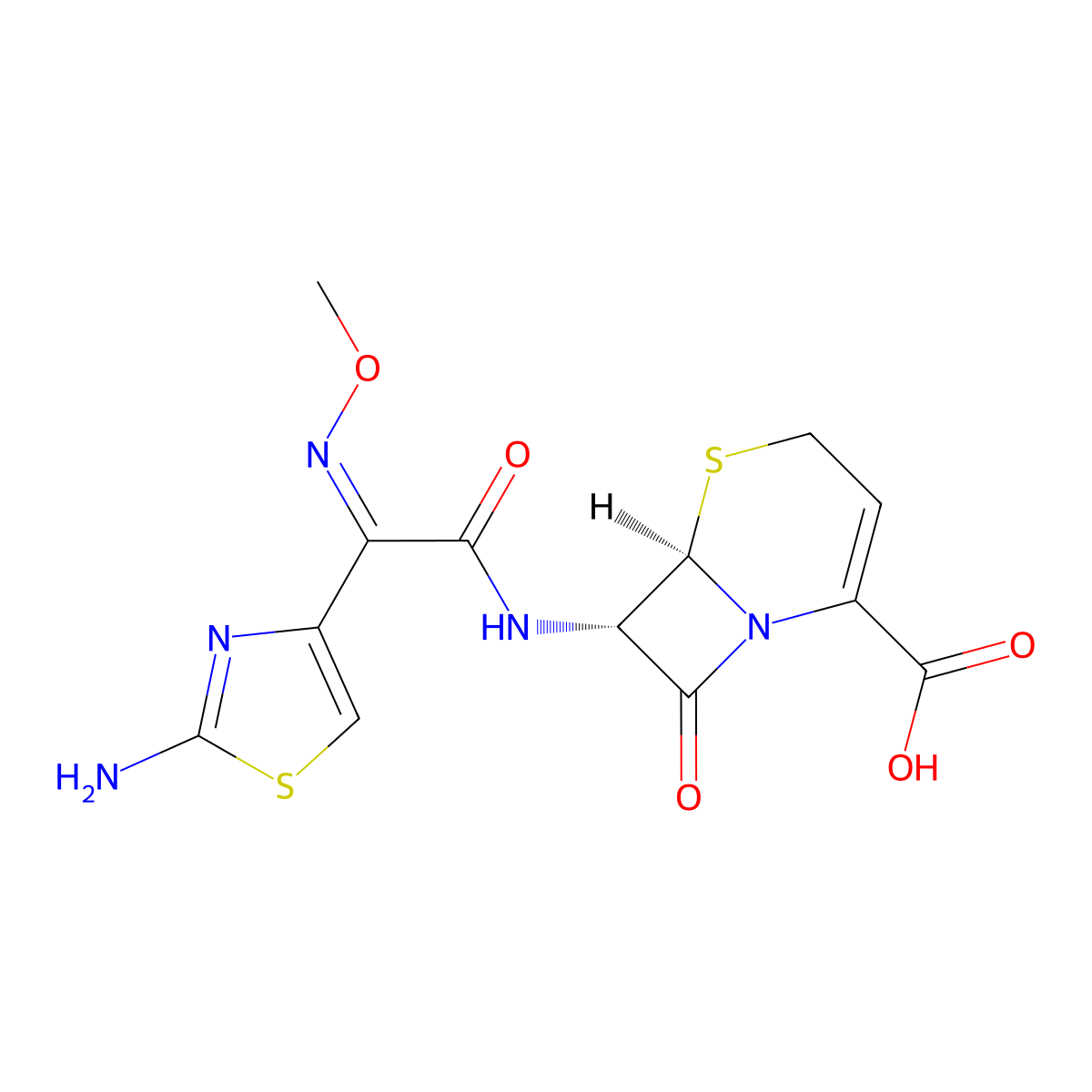 (6R,7S)-7-((Z)-2-(2-aminothiazol-4-yl)-2-(methoxyimino)acetamido)-8-oxo-5-thia-1-azabicyclo[4.2.0]oct-2-ene-2-carboxylic acid molecular structure, CAS 2630907-20-7