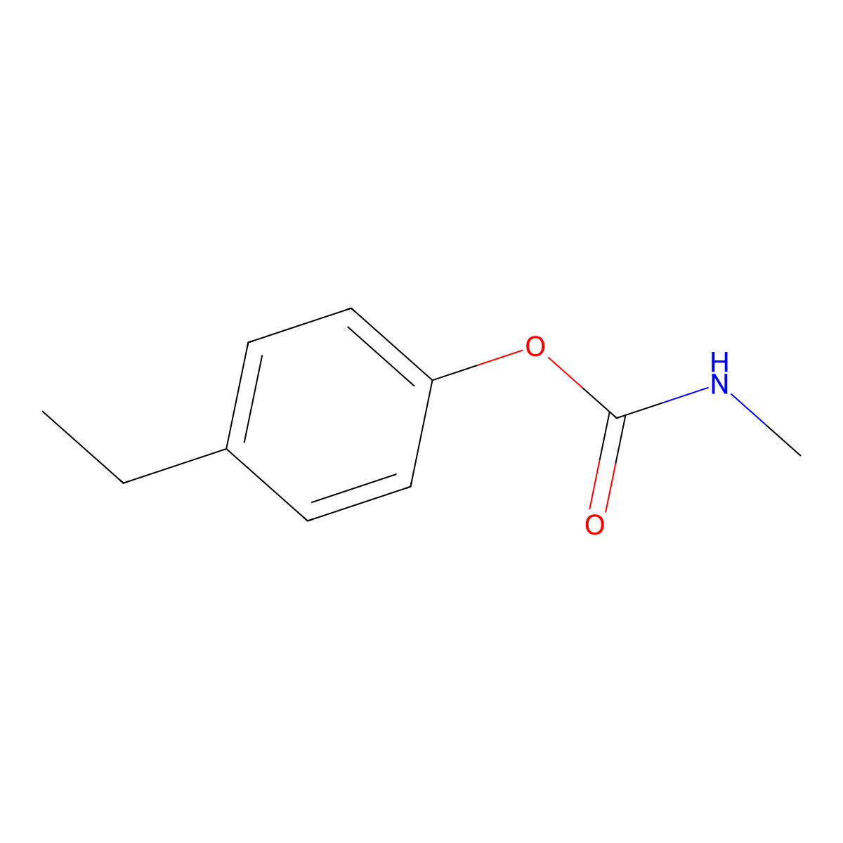 Phenol, 4-ethyl-, methylcarbamate molecular structure, CAS 2631-30-3