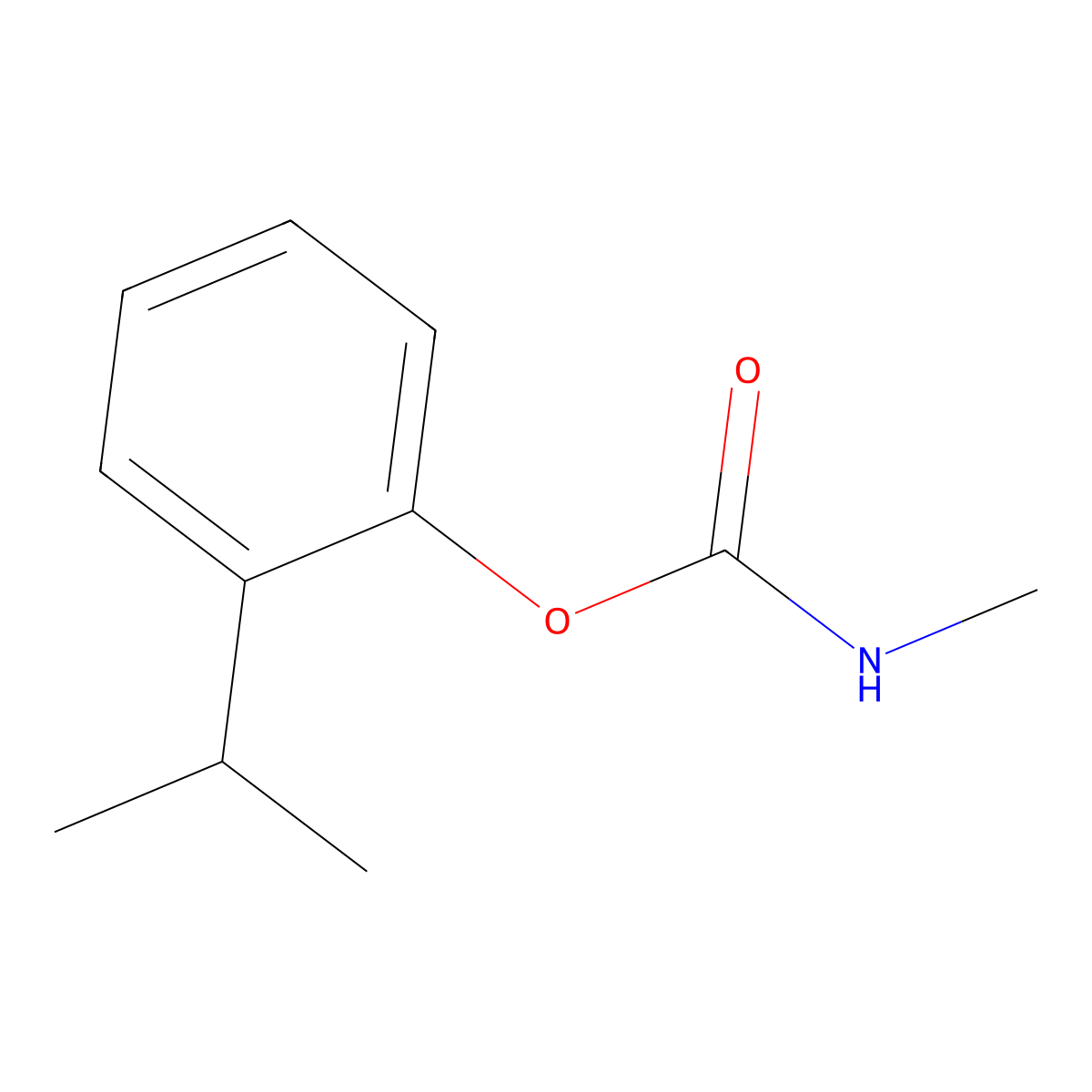 Isoprocarb molecular structure, CAS 2631-40-5