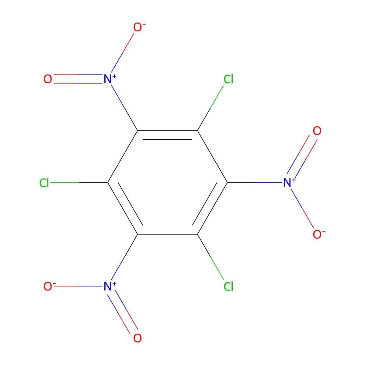 1,3,5-Trichloro-2,4,6-trinitrobenzene molecular structure, CAS 2631-68-7