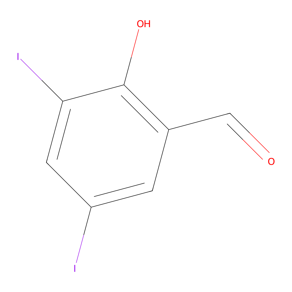 3,5-Diiodosalicylaldehyde molecular structure, CAS 2631-77-8